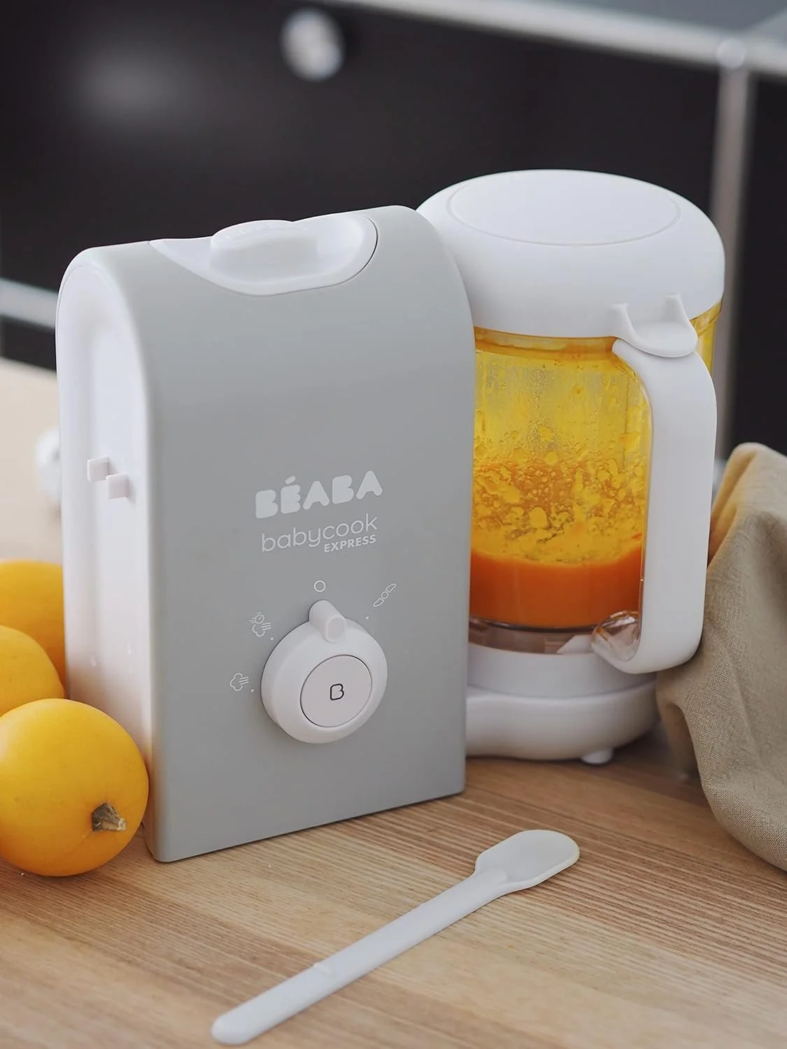 Дитячий кухонний комбайн для приготування їжі Beaba Babycook Express 4-в-1 для ідеальної текстури 1250 мл 1400 Вт Сірий, фото №5