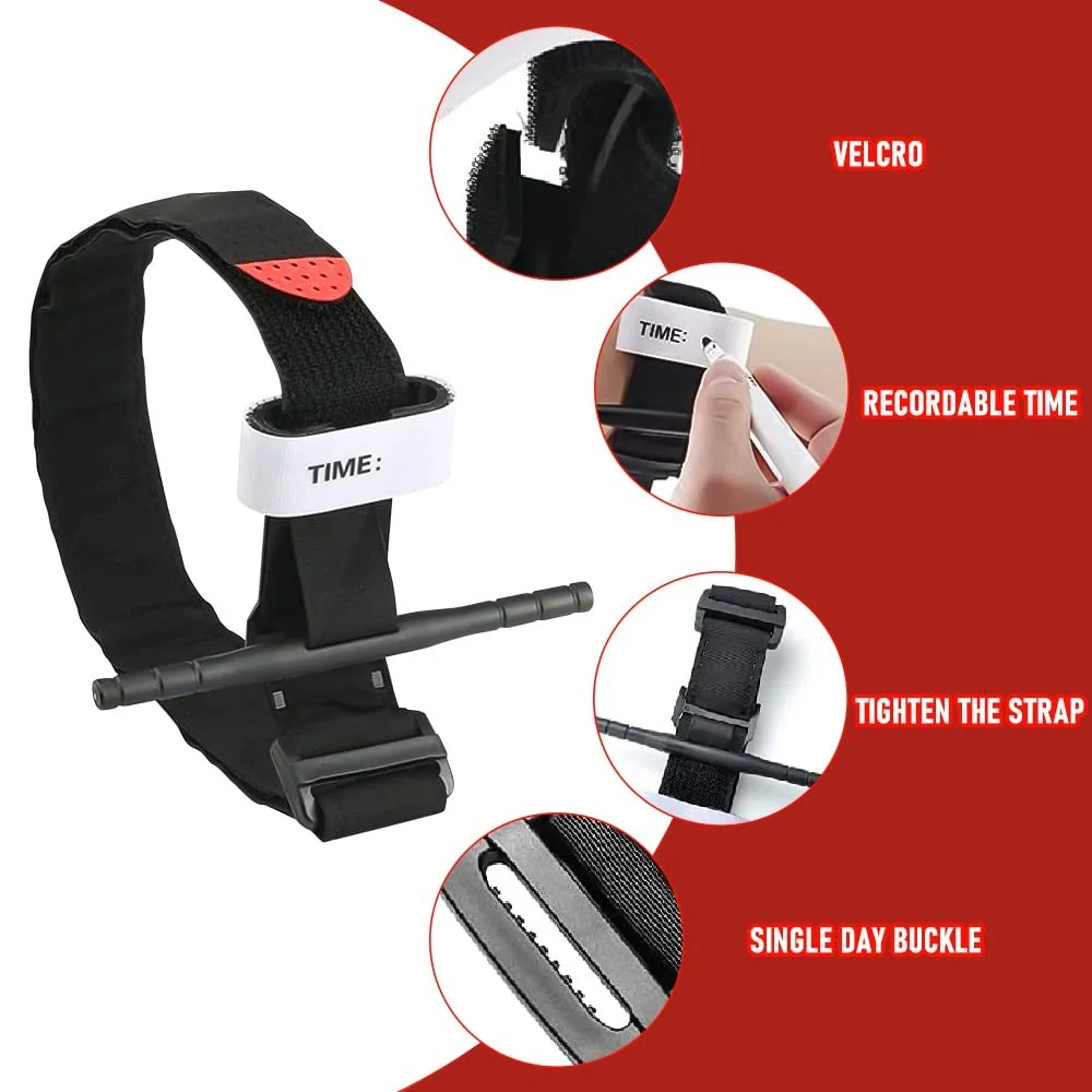 Джгут LUFEIS Emergency, 8 шт., тактичний чорний, фото №3