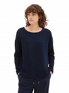 Женская Толстовка TOM TAILOR С Текстурой и Шнурком - Фото 1