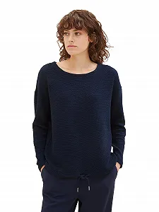 Женская Толстовка TOM TAILOR С Текстурой и Шнурком - Фото 1