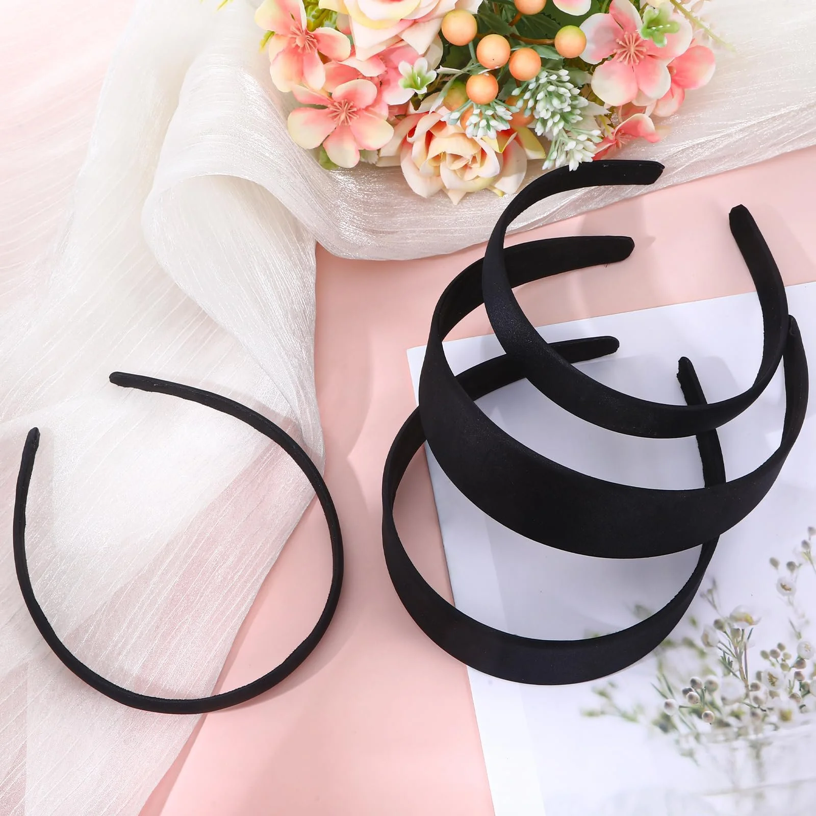 Обруч широкий для волосся жіночий з кліпсами Набір 4шт Чорний, фото №3 Обруч широкий для волосся жіночий з кліпсами Набір 4шт Чорний, фото №3