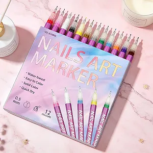 Маркери для лаку 12 кольорів DIY-Kunst Nail Markers synthetic.ua - Фото 1