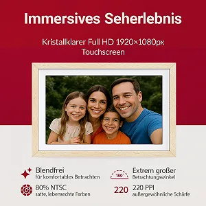 Цифровая фоторамка XORO 10.1 дюйма Full HD IPS Touch Display 32GB WiFi Бук synthetic.ua - Фото 1