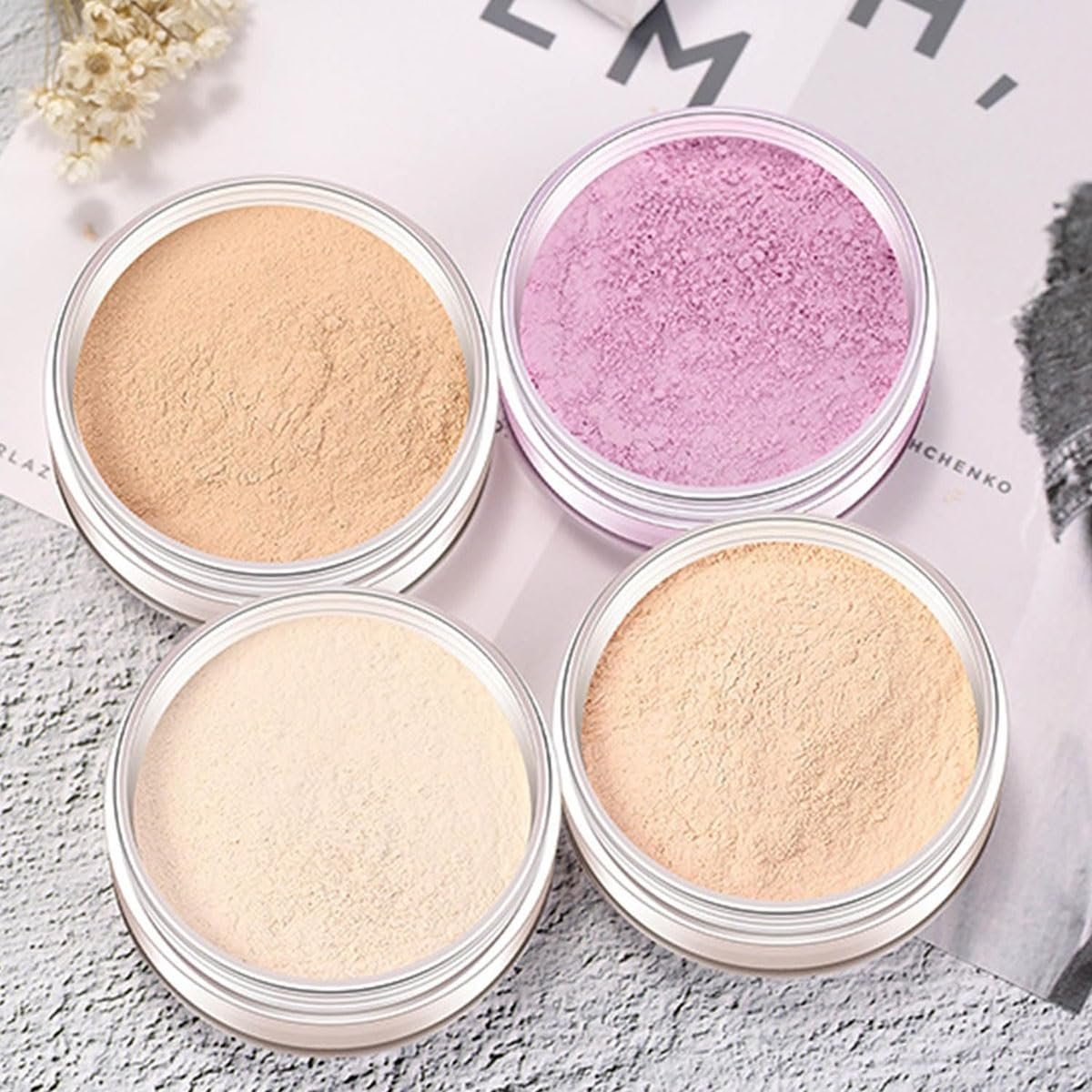 Пудра Allaura Beauty фіксуюча рожева, Allaura Beauty розмиваюча фіксуюча, Allaura Beauty змішуюча, Allaura Beauty фіксуюча, водостійка фіксуюча, рожева розмиваюча для всіх типів шкіри (02#), фото №7