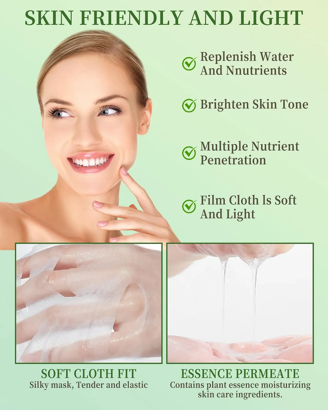 Маска для обличчя LYSdefeu Hydrat для жінок - 6 штук Daily Care, заспокійлива, зволожуюча, фото №5