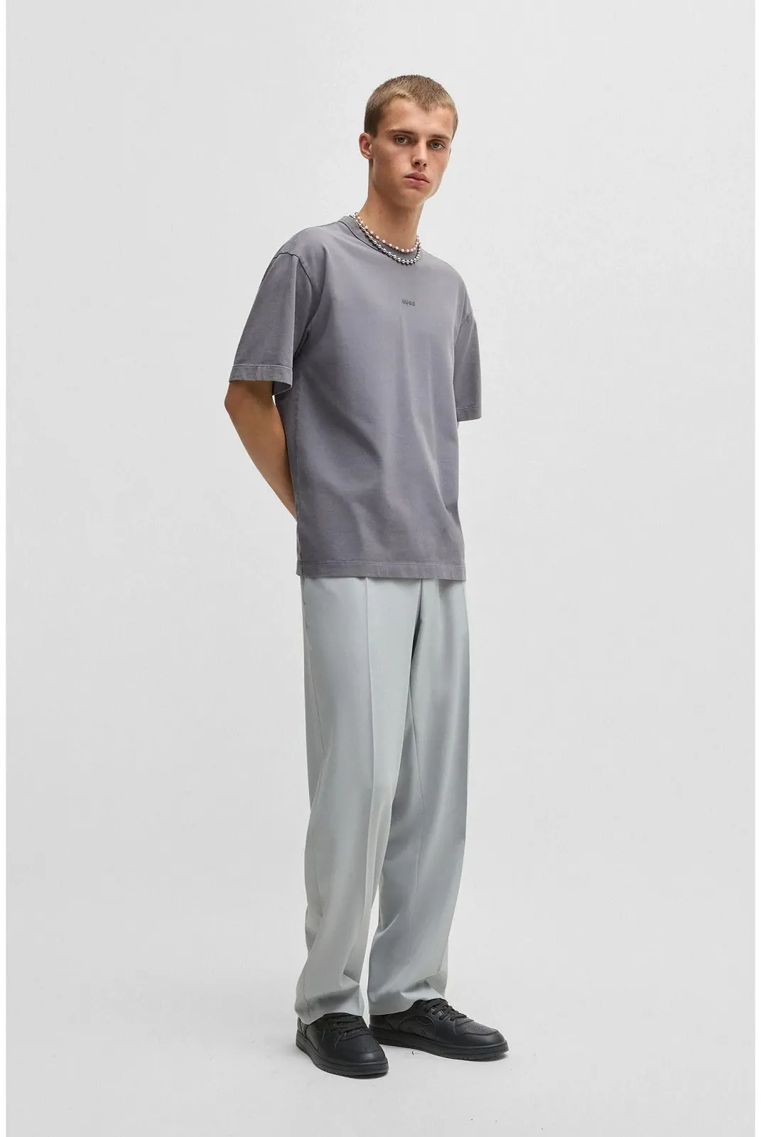 Кросівки HUGO Hadrian Tenn зі штучної шкіри на шнурівці з логотипом, фото №3 Кросівки HUGO Hadrian Tenn зі штучної шкіри на шнурівці з логотипом, фото №3