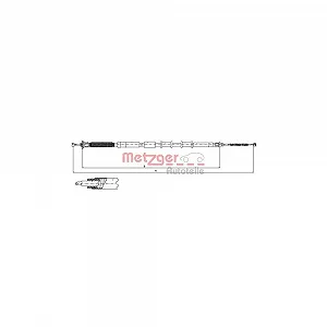 Трос стоянкового гальма METZGER 12.0717 для FIAT задній лівий - Фото 1