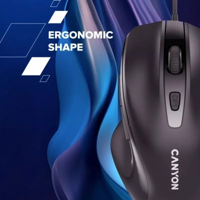 Мышка Canyon M-6 USB Black (CNE-CMS6), фото №5 Мышка Canyon M-6 USB Black (CNE-CMS6), фото №5
