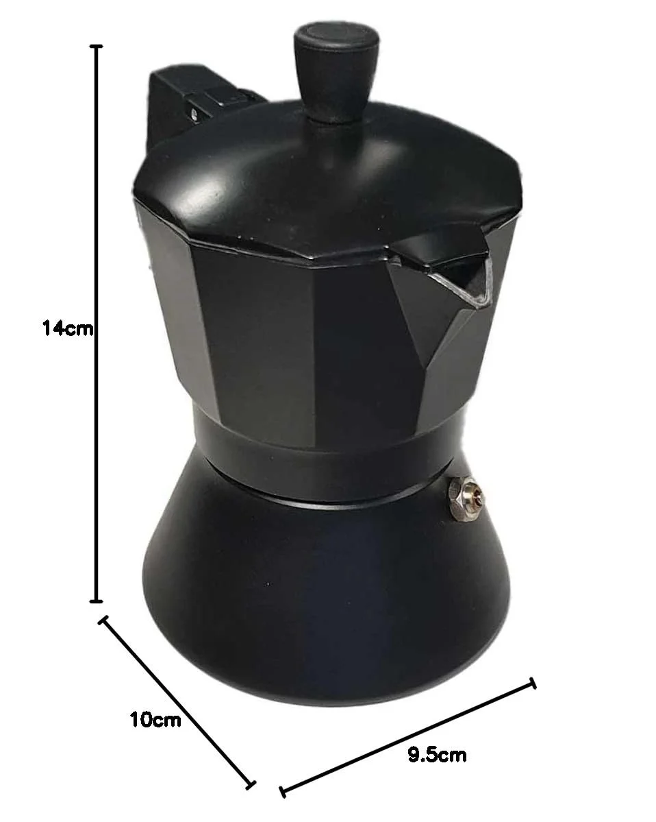 Мока кавник A2ZWORLD Алюміній 3 чашки, чорний, фото №5