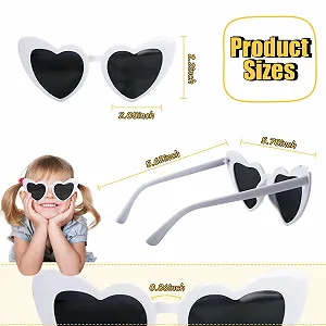 Солнцезащитные очки TIVUNORON в форме сердца, 8 штук, белые, винтажные synthetic.ua - Фото 1