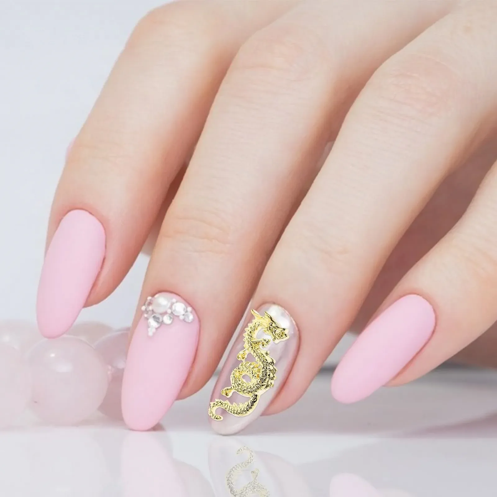 Подвески для ногтей WOONEKY, 20 шт., 3D, животные, знаки зодиака, серебристые, фото №4