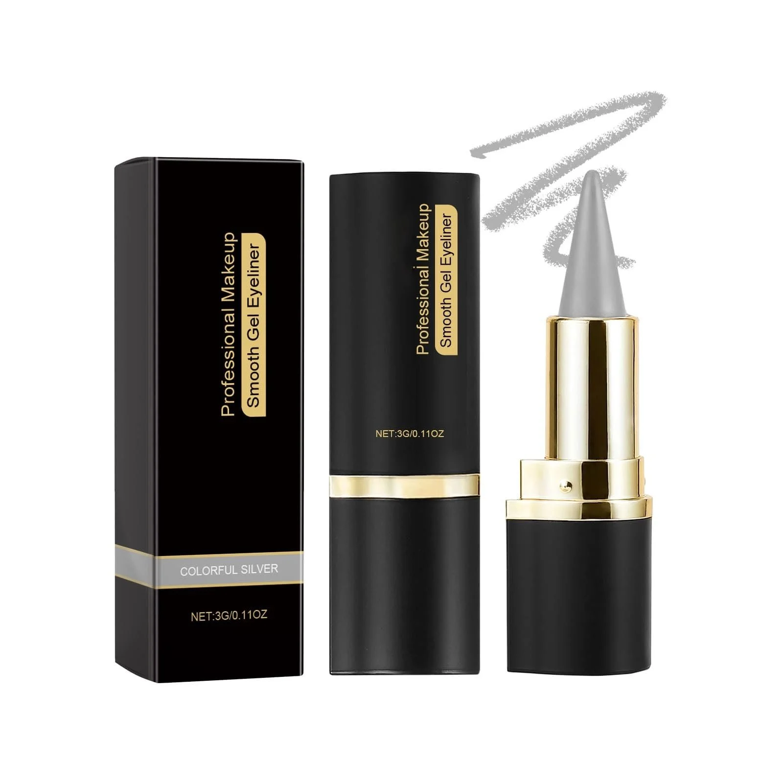 Матовый быстросохнущий карандаш для глаз Matte Schnell Trocknender, серебристый, фото №1