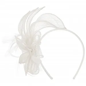 Обруч Seeberger Vanola Sinamay Fascinator, Білий - Фото 1