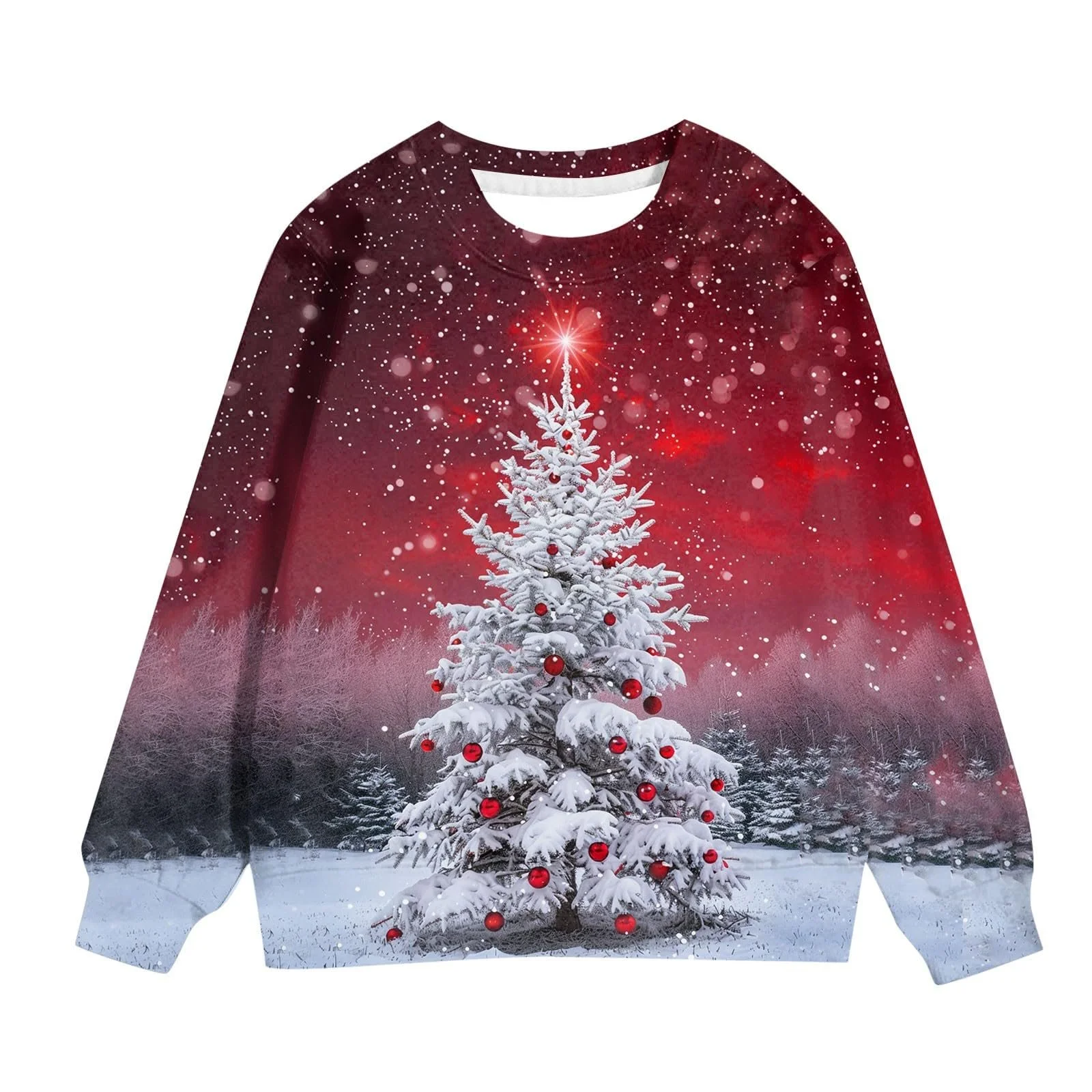 Рождественский джемпер для малышей, детская толстовка для девочек 110, детская мода, милый принт, круглый вырез, длинные рукава, фото №2