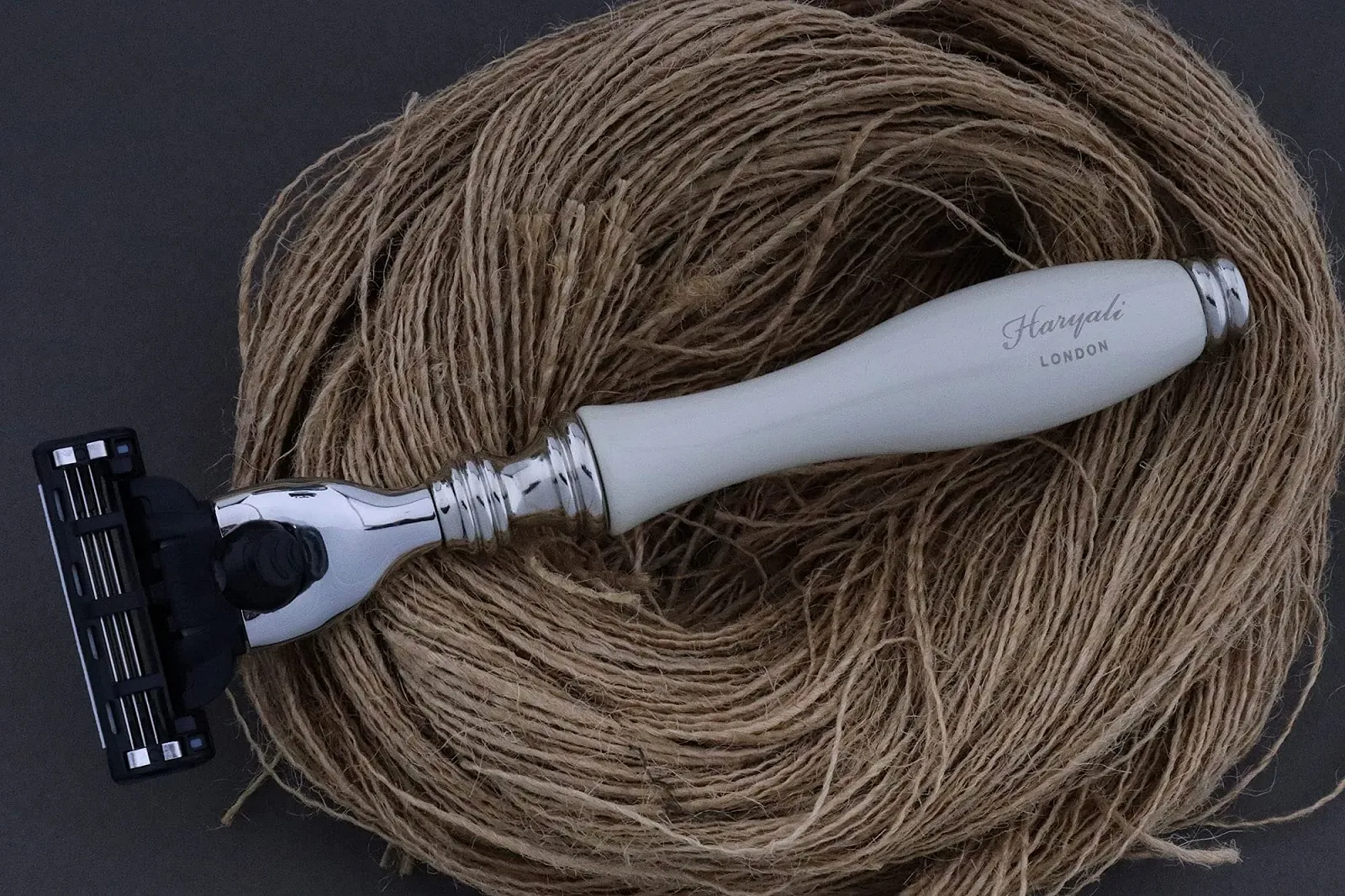 Набор для бритья Brand Box станок, помазок, чаша, подставка Ivory, фото №3
