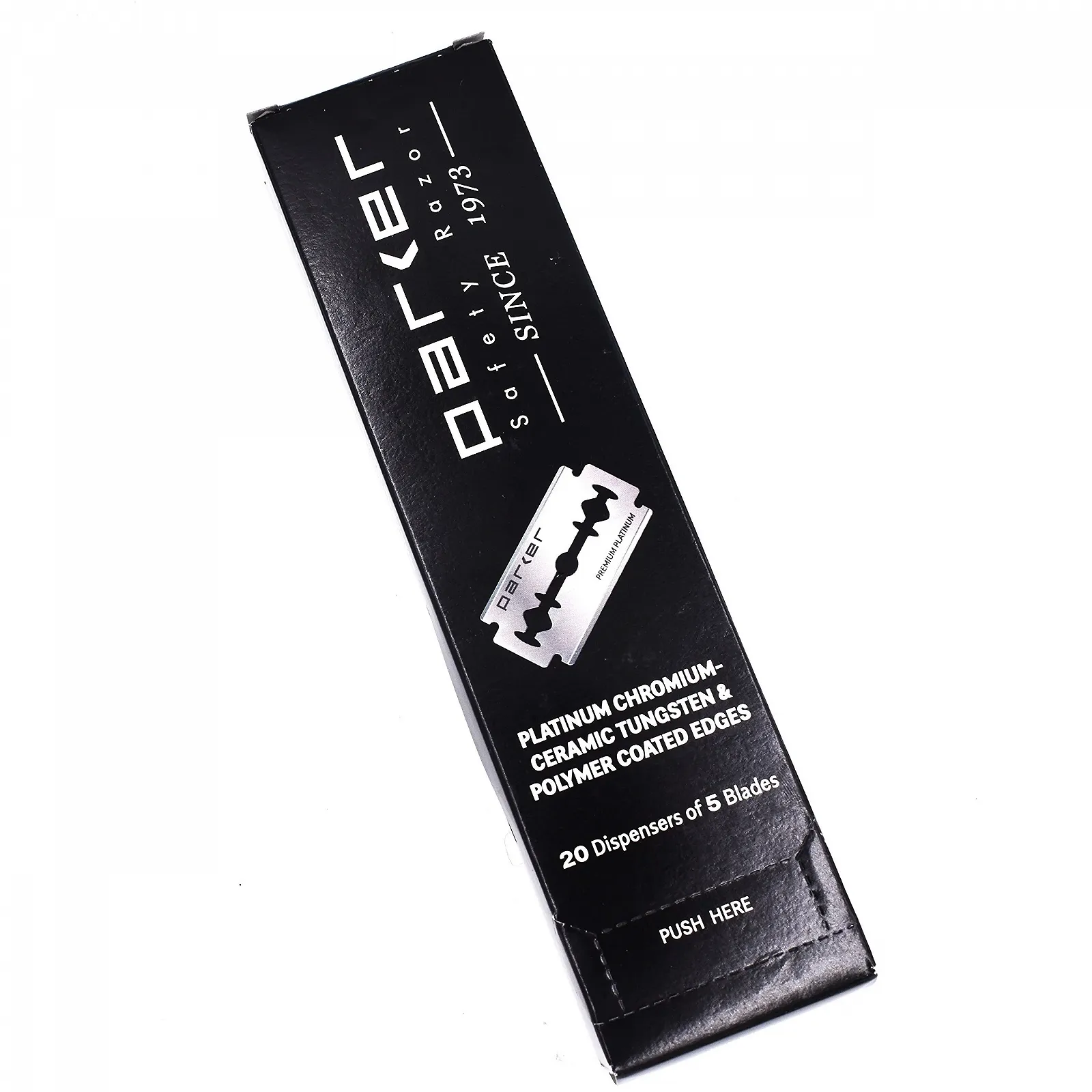 Лезвия для безопасной бритвы Parker Double Edge Platinum Tungsten Chrome 100 шт., фото №6