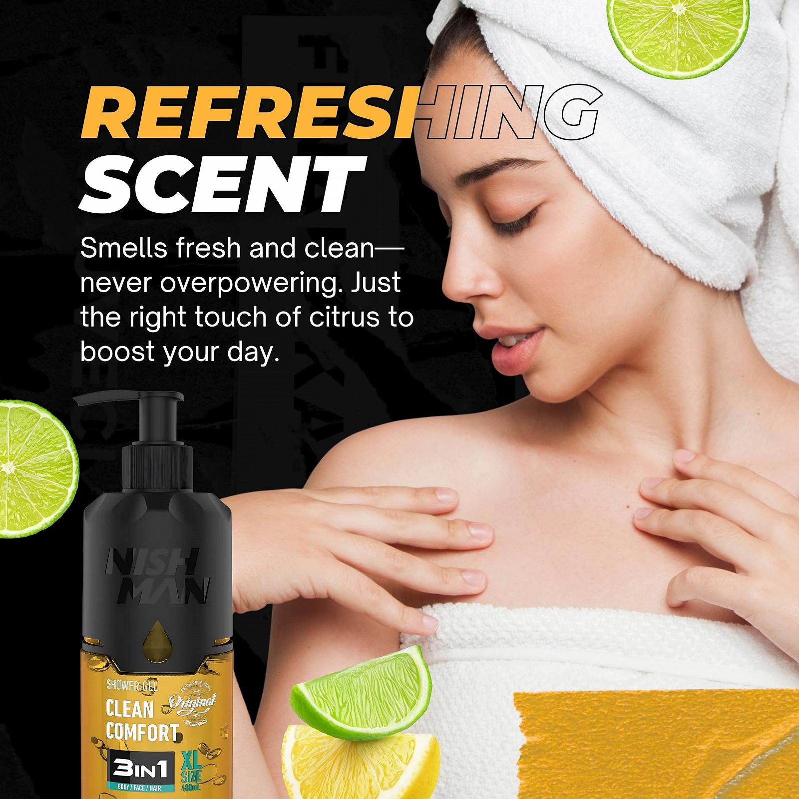 Гель для душа Nishman Clean Comfort 3-in-1 480 мл, фото №6