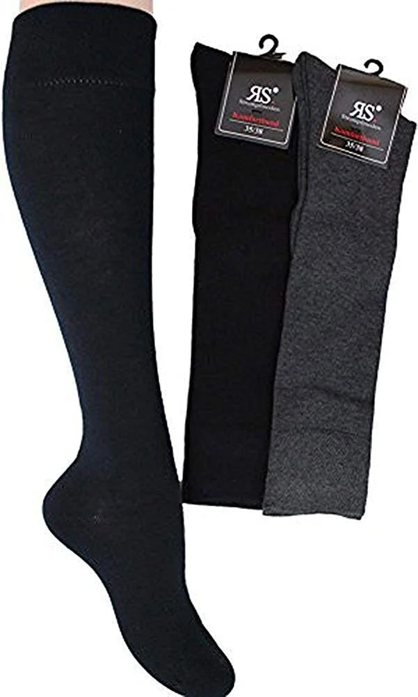 Женские гольфы RS Однотонные Набор из 3 пар, Черный, антрацитовый, темно-синий, фото №1 Женские гольфы RS Однотонные Набор из 3 пар, Черный, антрацитовый, темно-синий, фото №1