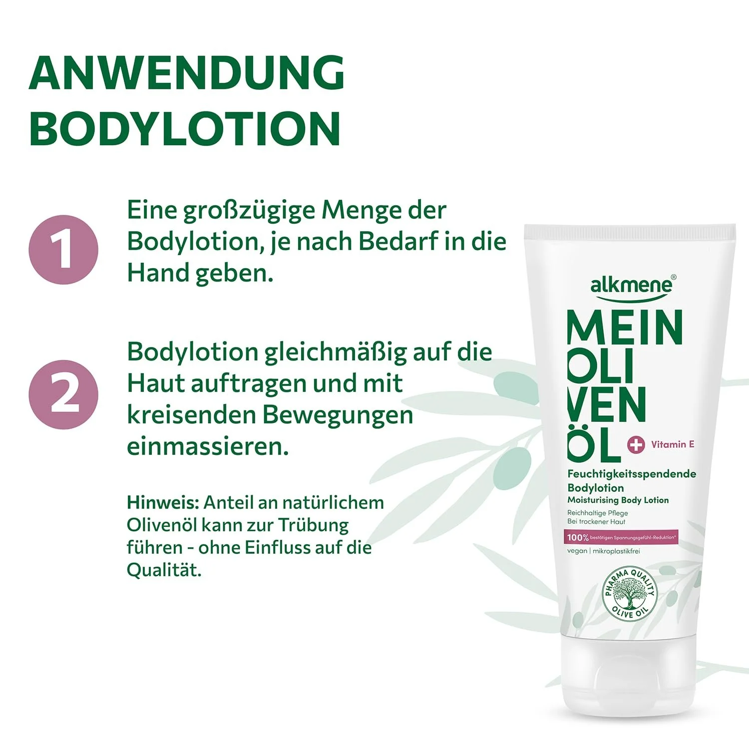 Лосьйон для тіла alkmene Для сухої шкіри 200 мл Оливкова олія, фото №4