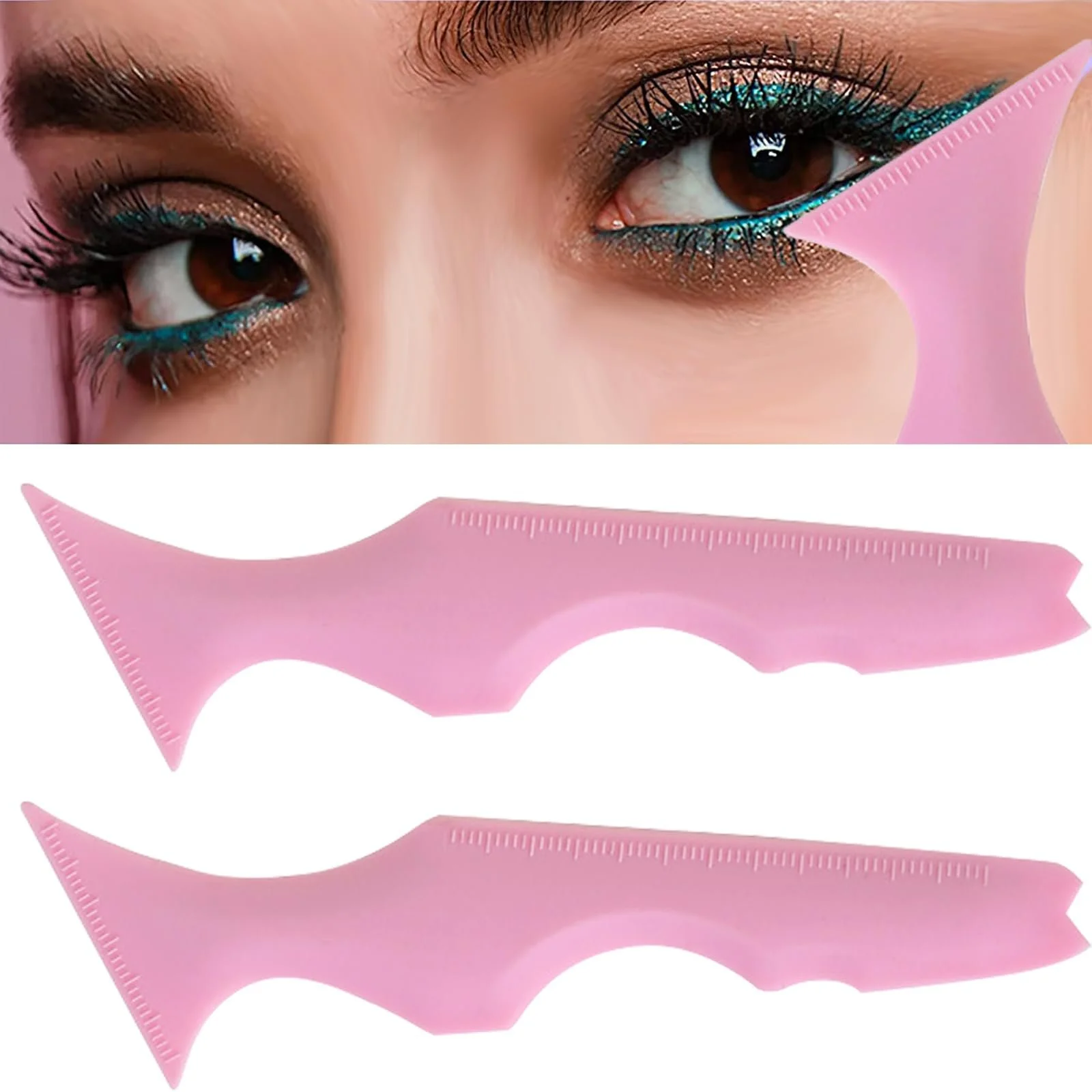 Трафареты для подводки SWYSGS из силикона 2 штуки Розовый, фото №5 Трафареты для подводки SWYSGS из силикона 2 штуки Розовый, фото №5