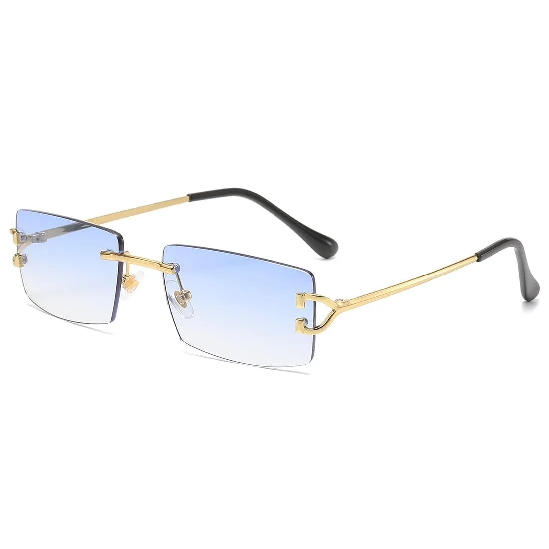 Легкі сонцезахисні окуляри Kachawoo для вуличних селфі, модні безрамкові металеві для жінок та чоловіків, фото №1