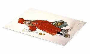 Постер Carl Larsson Brita as Iduna 20 x 30 см красный synthetic.ua - Фото 1