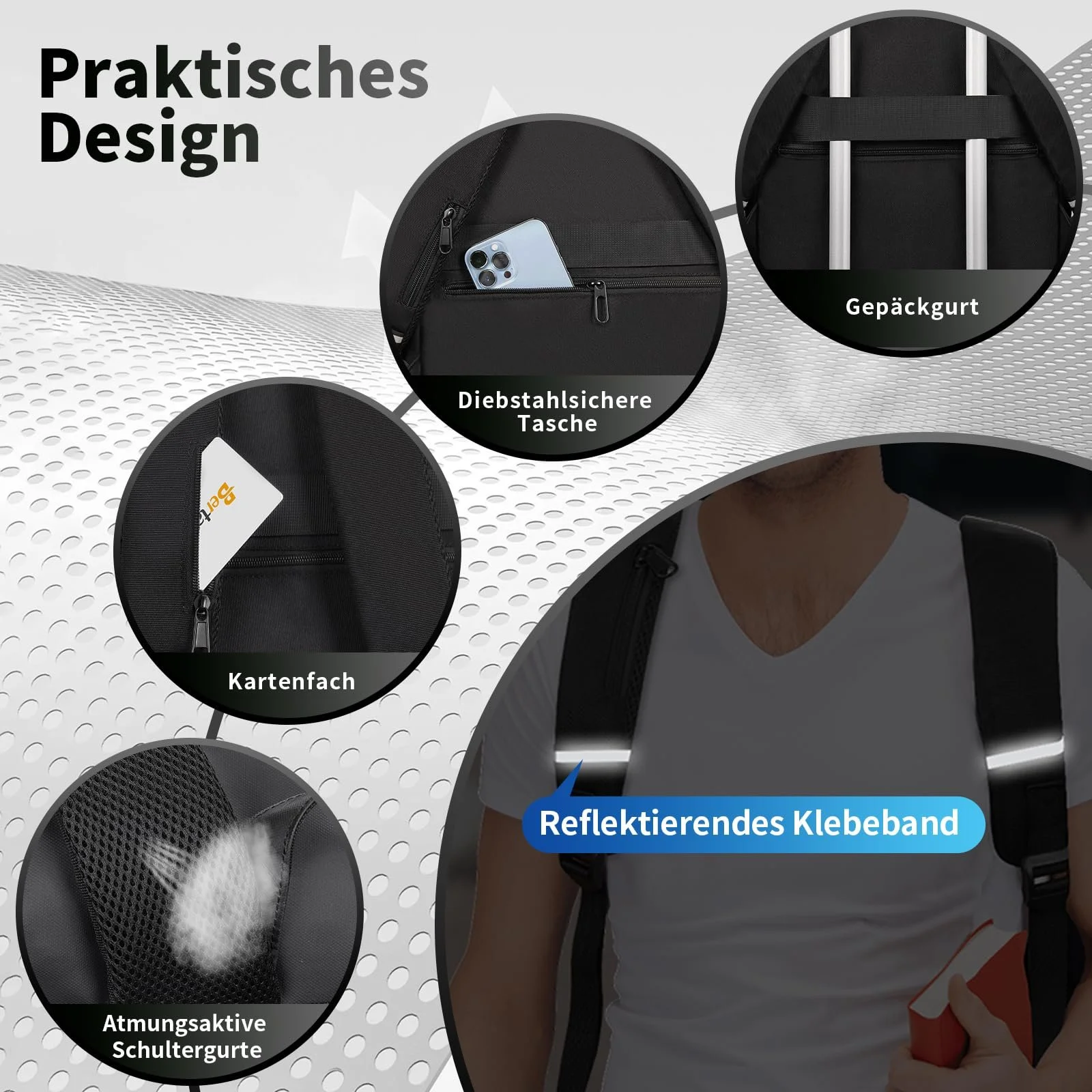 Рюкзак Bertasche Lunch 15.6 дюйма Black, фото №5 Рюкзак Bertasche Lunch 15.6 дюйма Black, фото №5