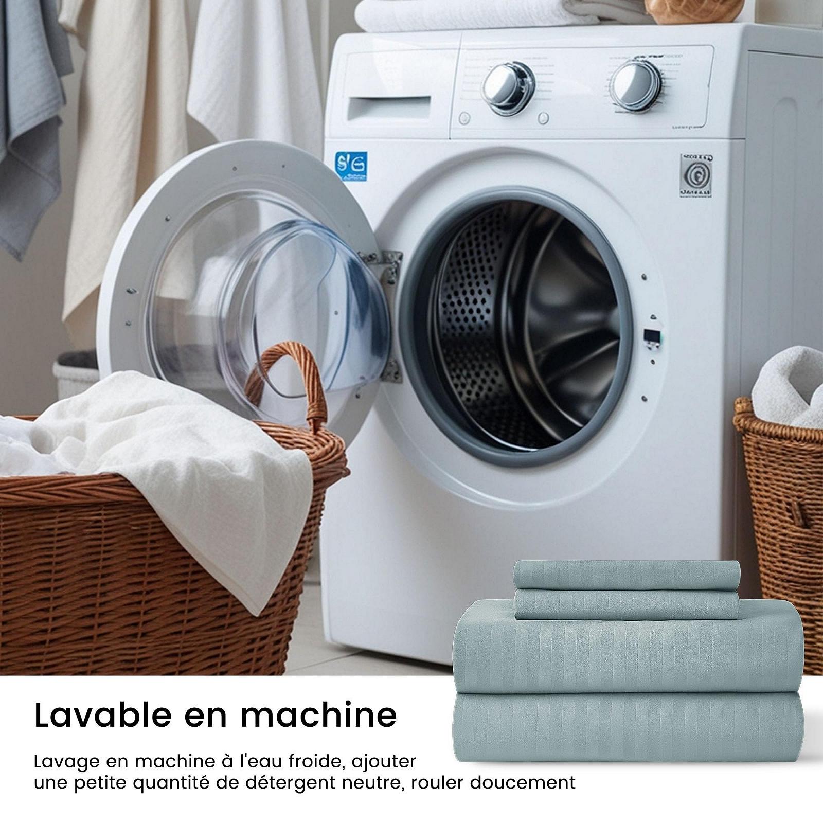 Комплект постільної білизни з мікрофібри Sonive Deluxe, 135 x 200 см / наволочка 80 x 80 см, Spa Blue, фото №6