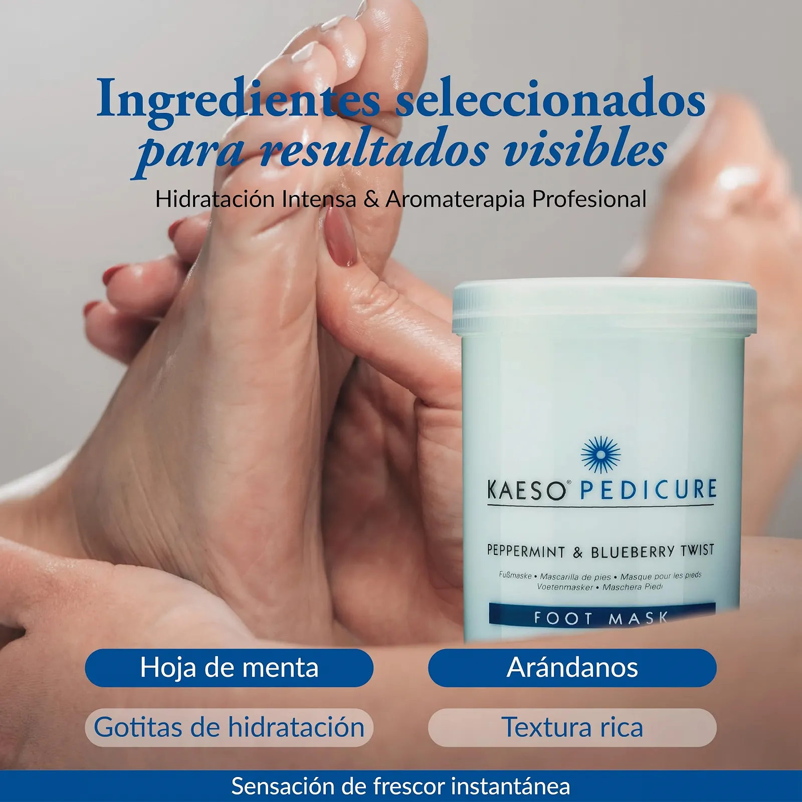 Маска для ніг Kaeso Peppermint and Blueberry Twist 1200 мл, фото №6