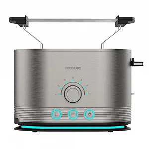 Тостер вертикальний Cecotec Shine&Toast Double Нержавіюча сталь 850 Вт на 2 скибочки synthetic.ua - Фото 1