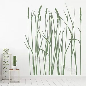 Наклейка на стіну Long Grass Flowers Tree Довгий очерет 56 x 72 см - Фото 1