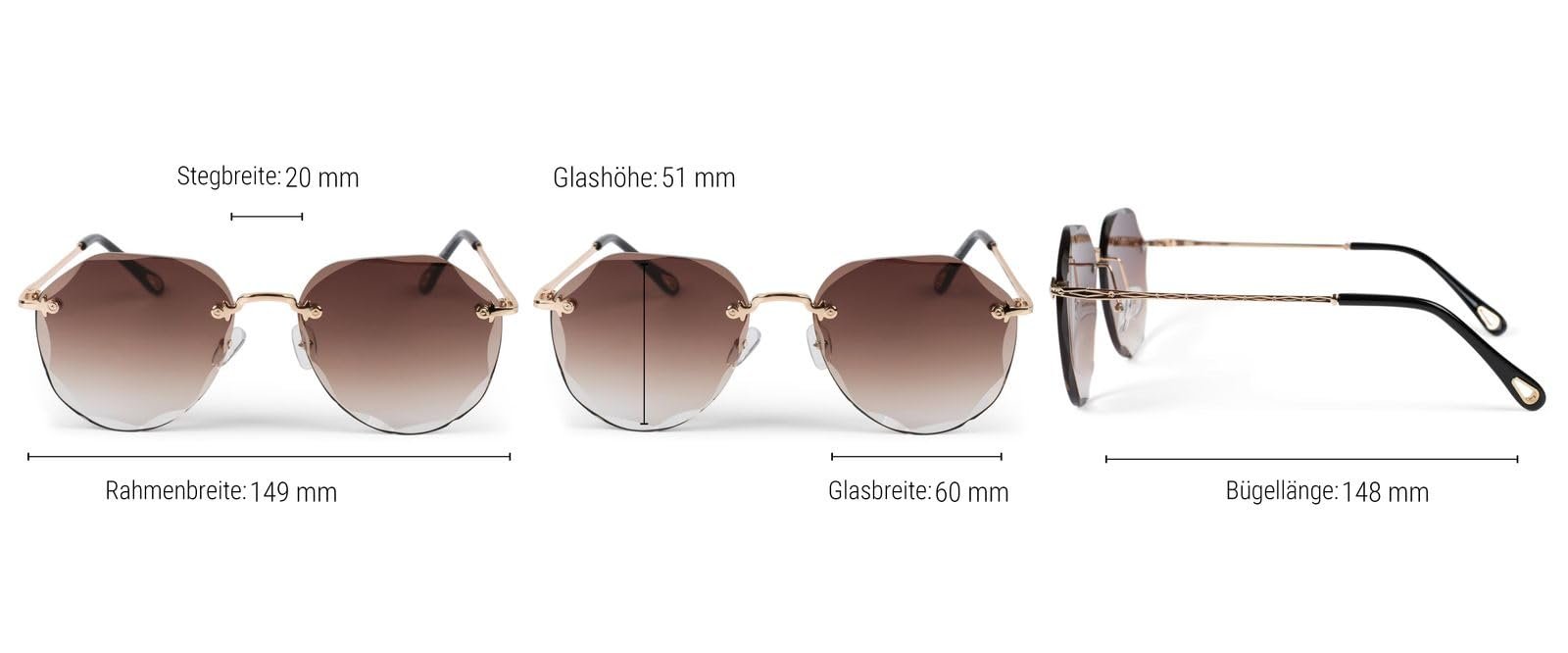 Авиаторы styleBREAKER 09020106 Без оправы с тонированными линзами, фото №7