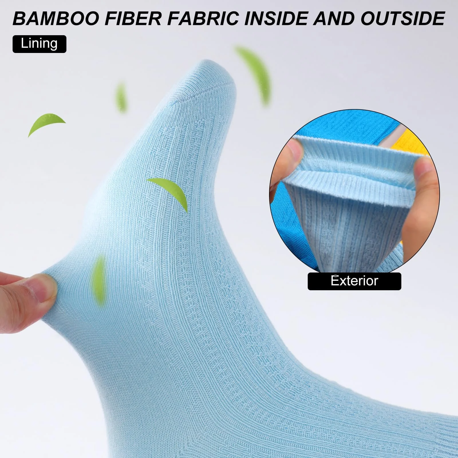 Носки Bamboo для женщин бесшовные дышащие анти-запах, 6 пар, фото №5