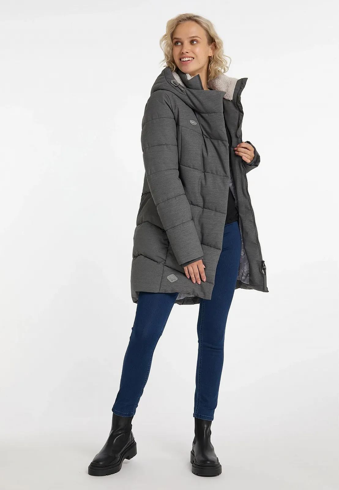 Пальто Ragwear Pavla Сірий, фото №5