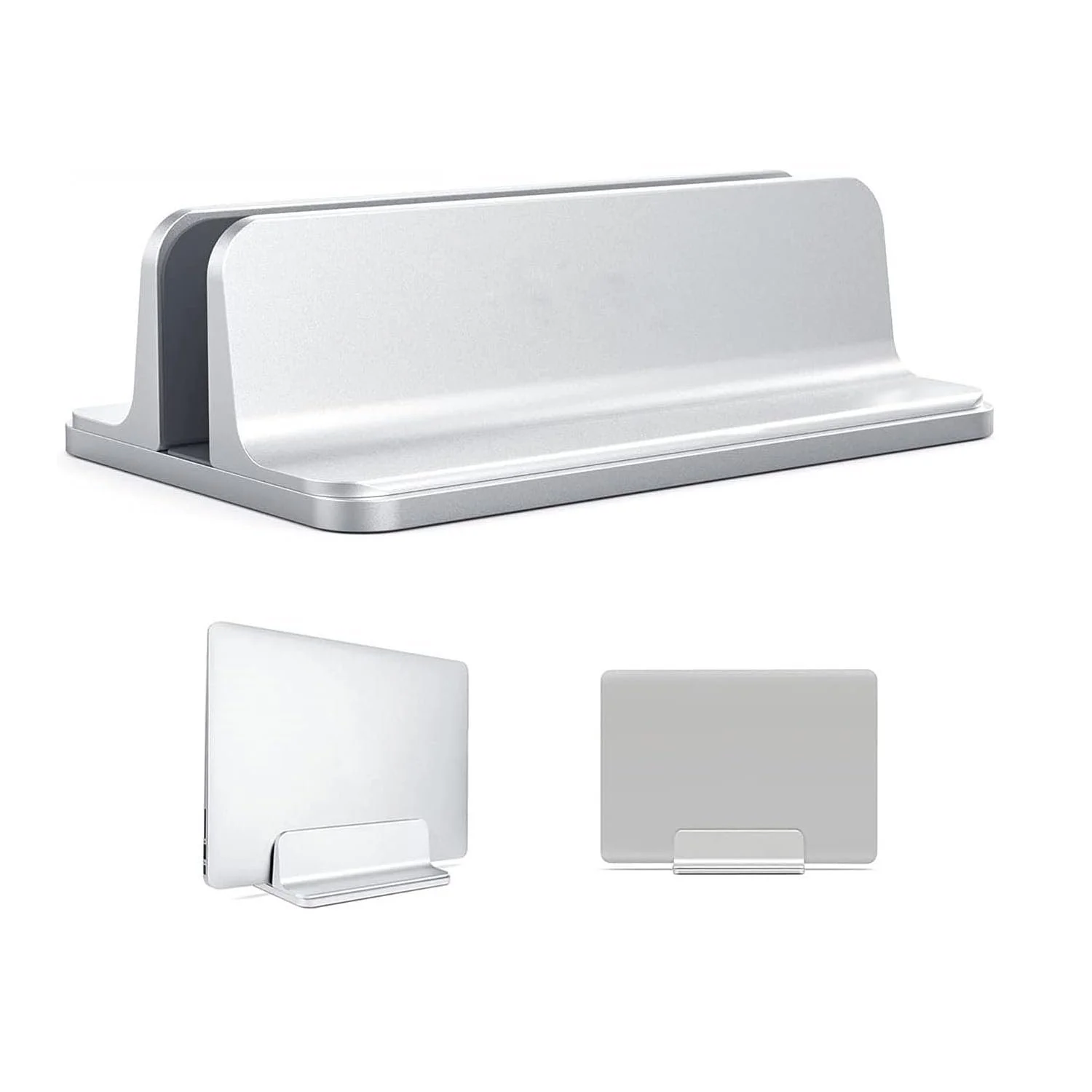 Подставка для ноутбука Вертикальная настольная подставка с регулируемым размером док-станции Совместима со всеми ноутбуками Серебристый, фото №1