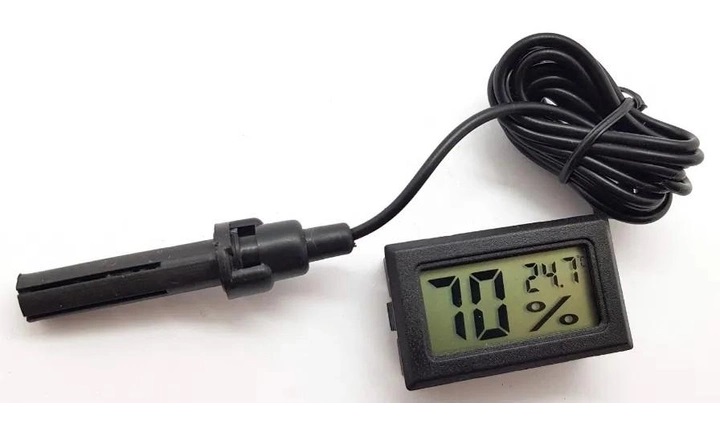 Термогигрометр цифровой с выносным датчиком 1,5 м Termo Ho влагомер термометр черный, фото №3 Термогигрометр цифровой с выносным датчиком 1,5 м Termo Ho влагомер термометр черный, фото №3