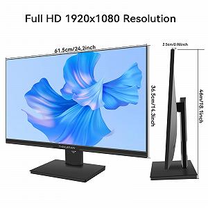 Монітор Thinlerain 27 Inch FHD 1920 x 1080p IPS LED для ПК (HDMI, VGA, 60Hz, FreeSync, 5ms) Чорний synthetic.ua - Фото 1