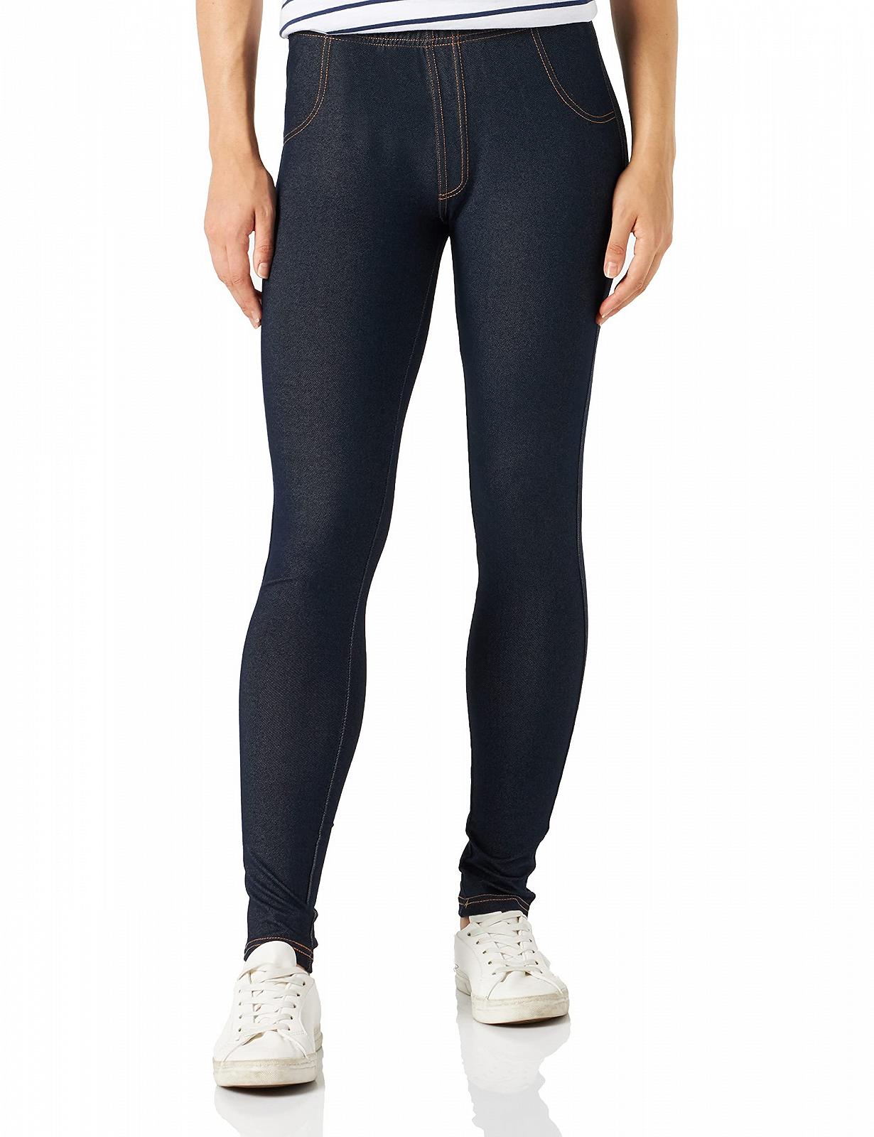 Треггинсы Nur Die Relax & Go Stretch Джинсовый вид с карманами Комфортный пояс Skinny Fit Женские, фото №1