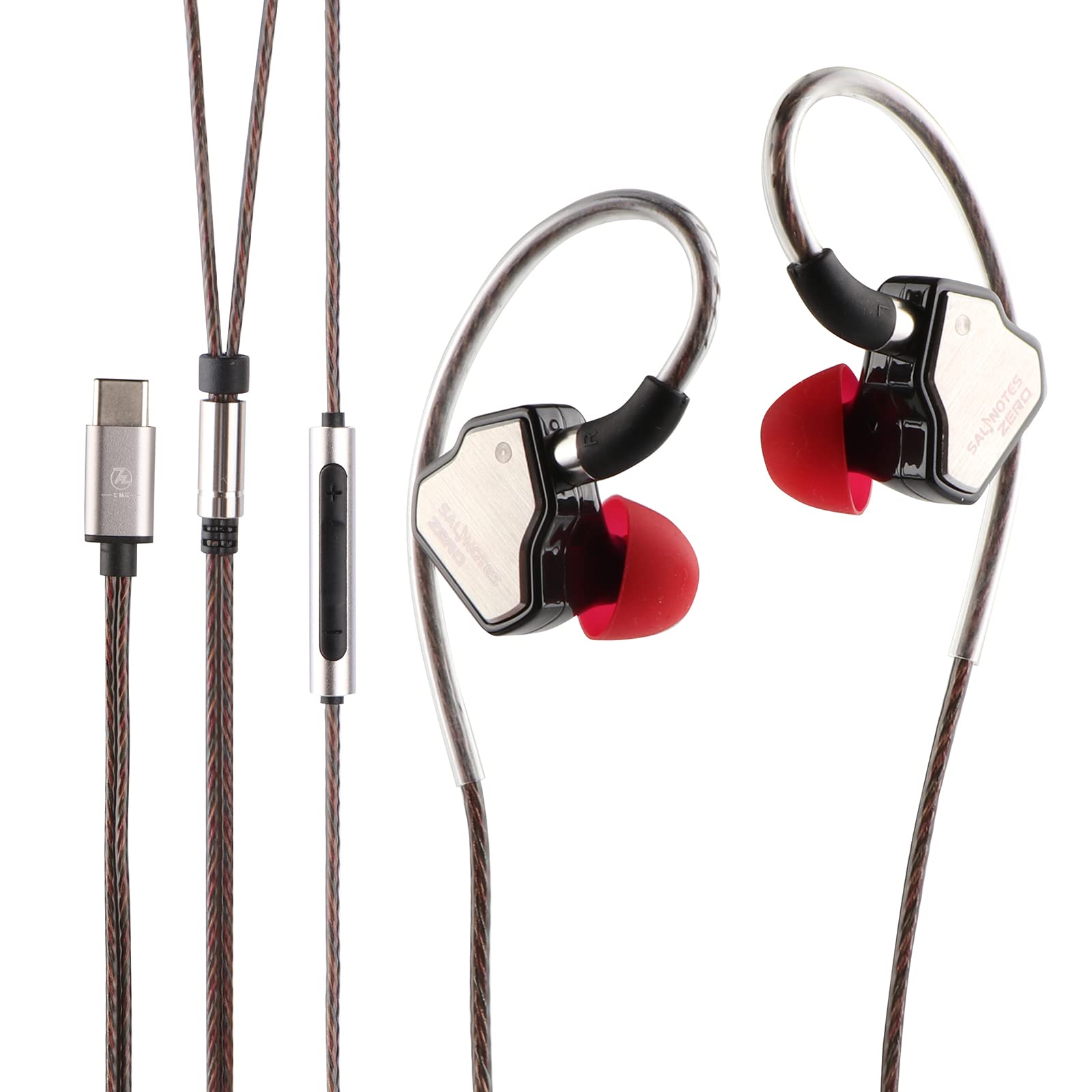 Навушники LINSOUL 7Hz Salnotes Zero HiFi 10 мм Динамічні Вкладиші IEM Чорний з Мікрофоном Type C, фото №1