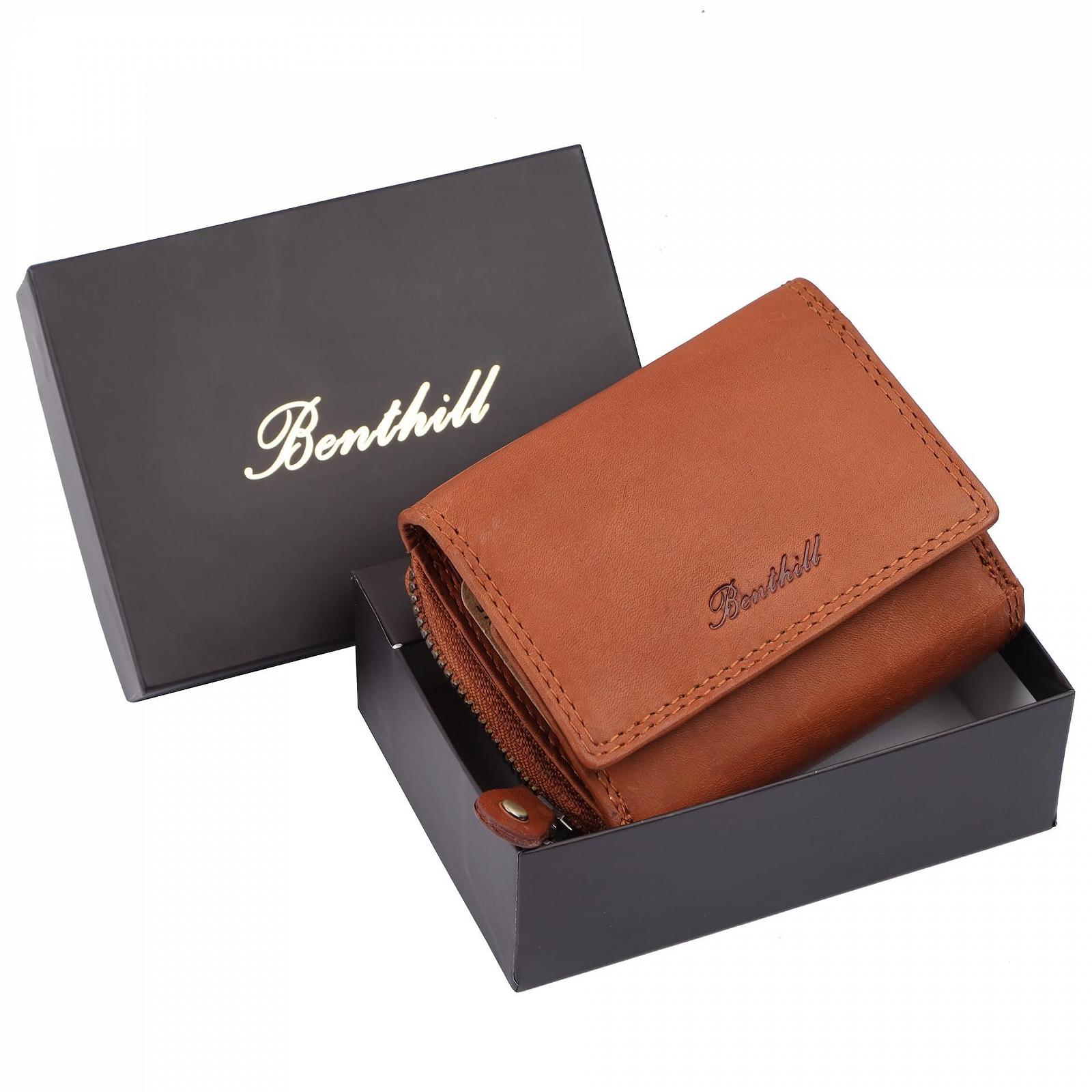 Кошелек Benthill Маленький Из натуральной кожи для мужчин и женщин, RFID-защита, Мини-кошелек, черный, Классический, фото №7
