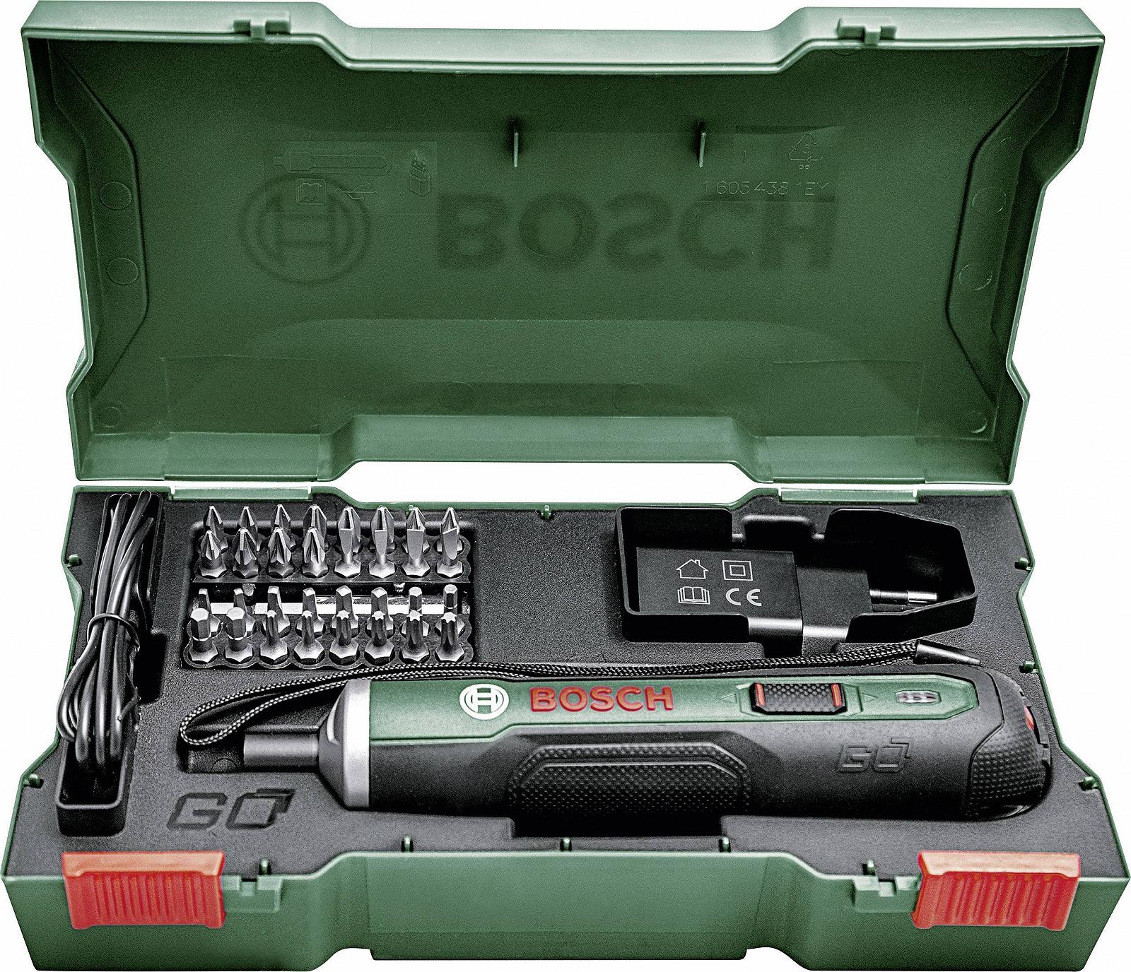 Аккумуляторная отвертка Bosch PushDrive / 3.6 В / 1.5 А·ч / Кейс и набор из 32 бит / Черно-зеленая, фото №4 Аккумуляторная отвертка Bosch PushDrive / 3.6 В / 1.5 А·ч / Кейс и набор из 32 бит / Черно-зеленая, фото №4