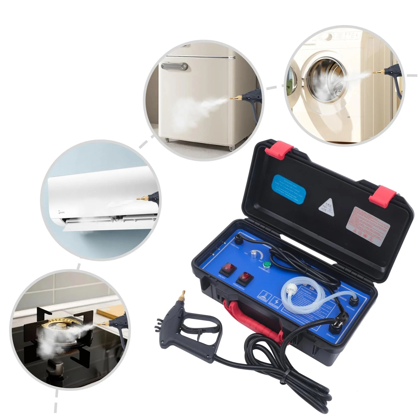 Пароочисник WooDerson 3000W 220V 100-130°C 3-5 бар Шланг 3 м, фото №3