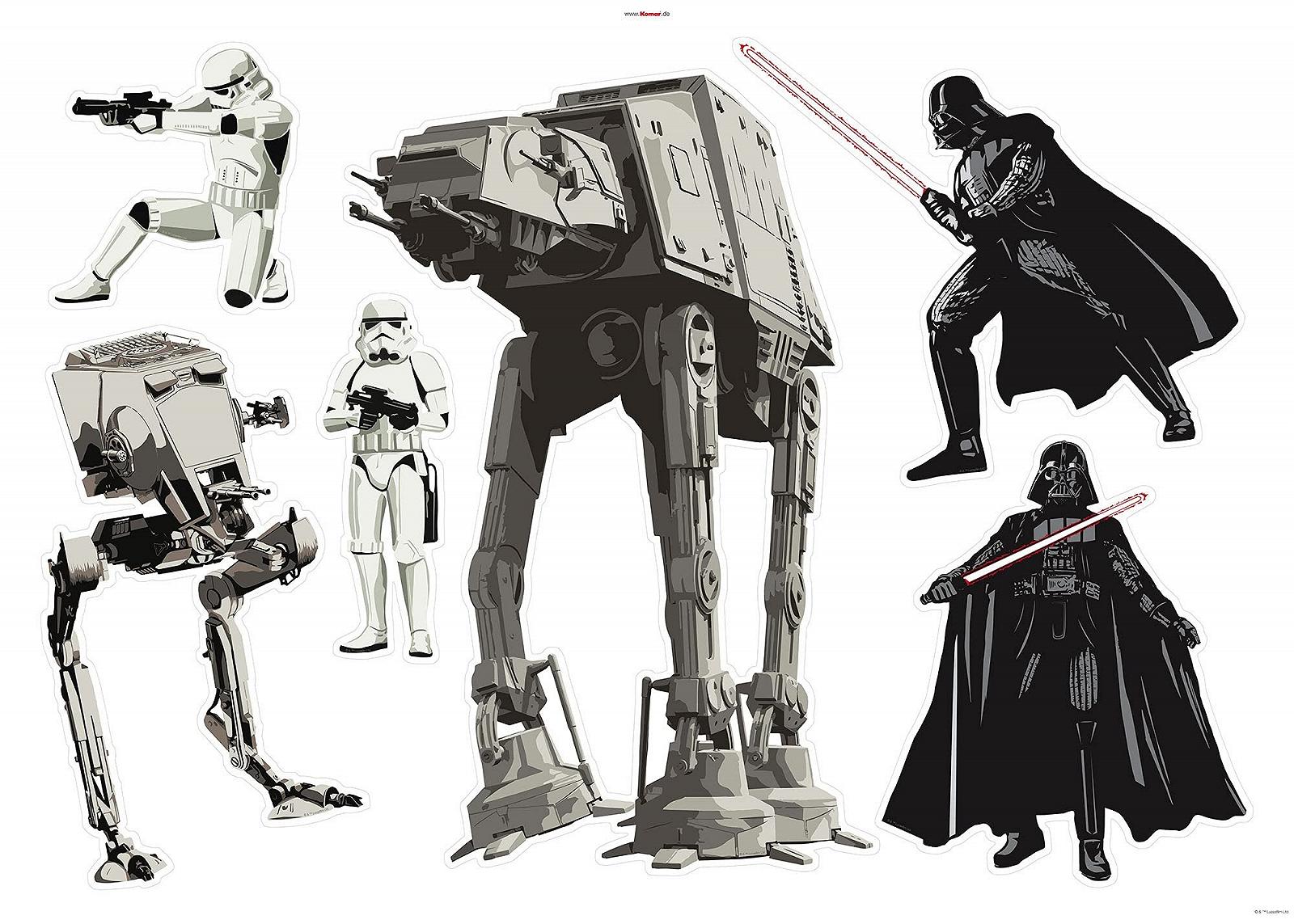 Наклейка на стену Komar Star Wars Doomed Дарт Вейдер 100 x 70 см 6 шт., фото №2