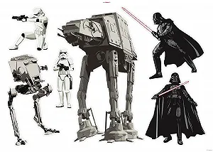 Наклейка на стіну Komar Star Wars Doomed Дарт Вейдер 100 x 70 см 6 шт. synthetic.ua - Фото 1