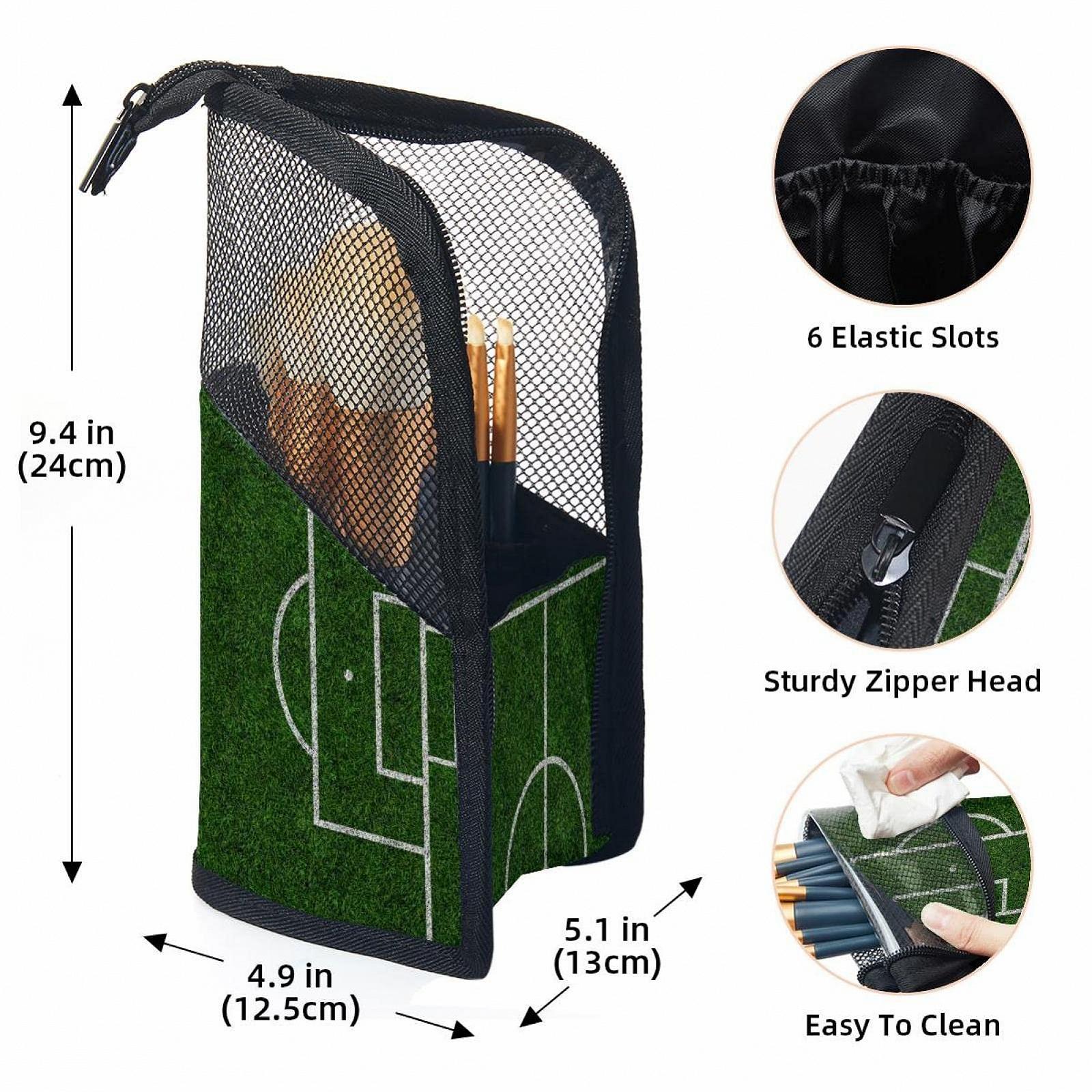 Набір пензлів для макіяжу з сумкою-органайзером 12 шт. Sports Field Green Grass, фото №3
