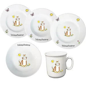 Детский Набор Посуды 5 предметов Фарфоровый - Фото 1