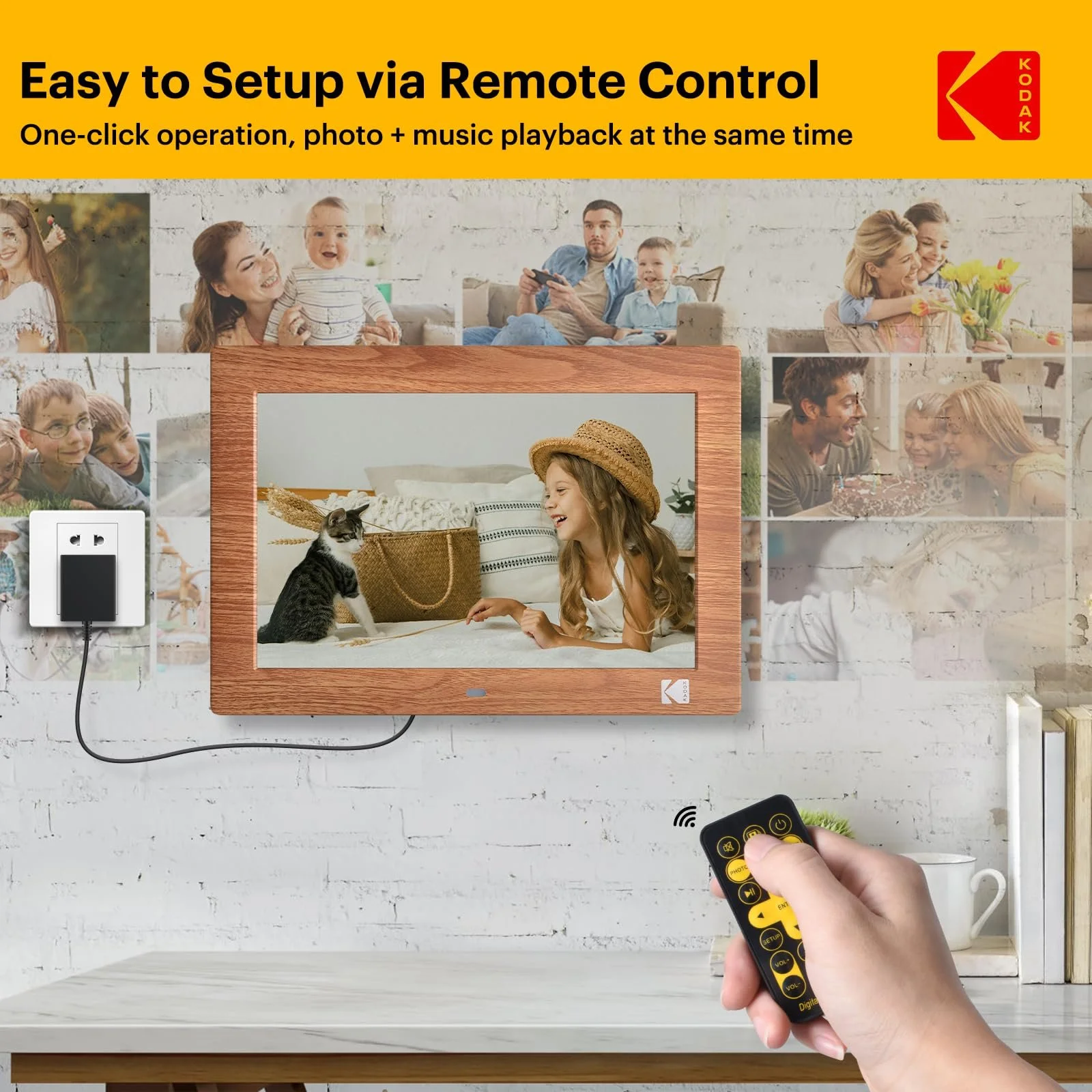 Цифровая фоторамка Kodak 10 дюймов IPS 1280 x 800 Remote Control, фото №3