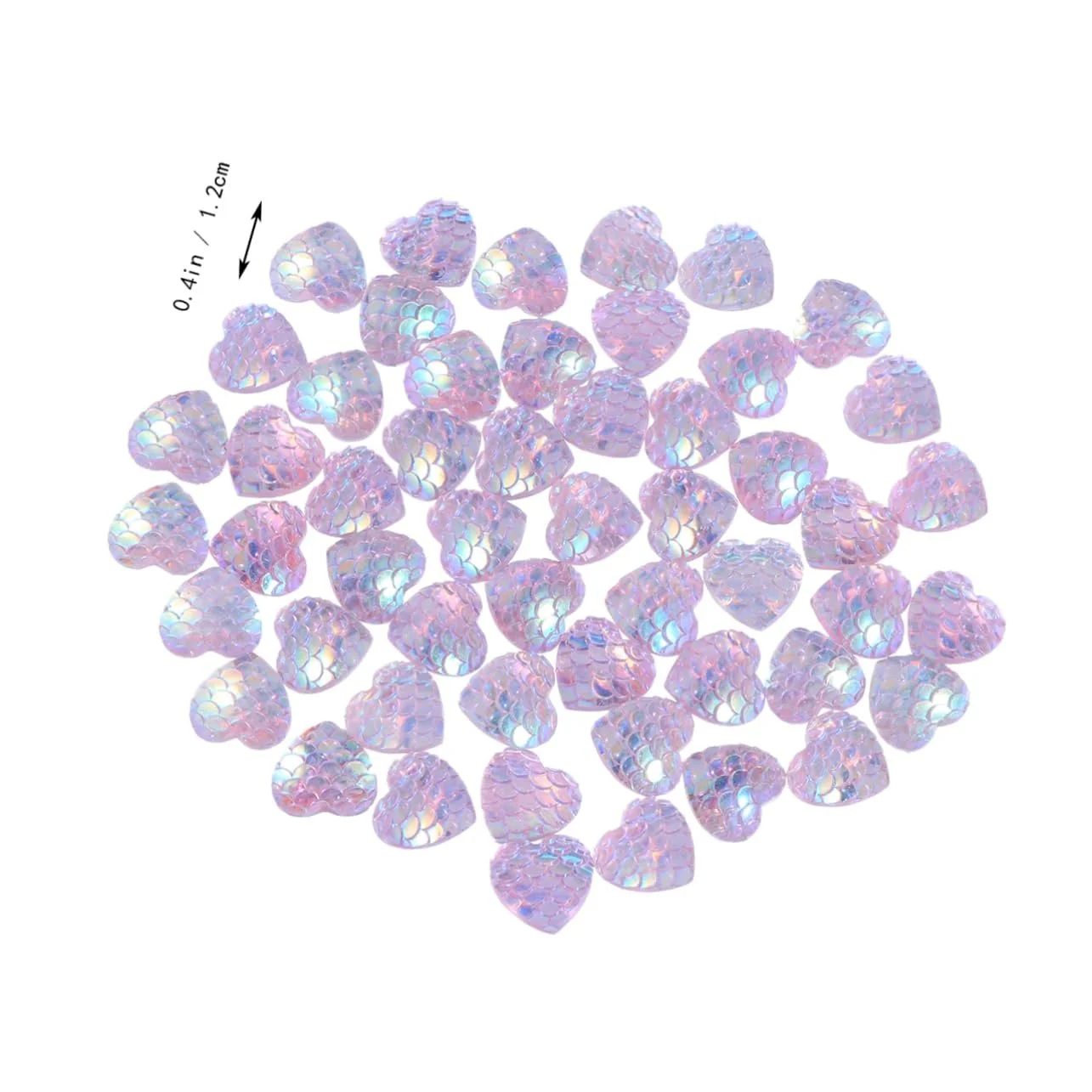 Стразы Круглые NUOBESTY 150 шт. Бледно-розовые AB сердца, фото №9