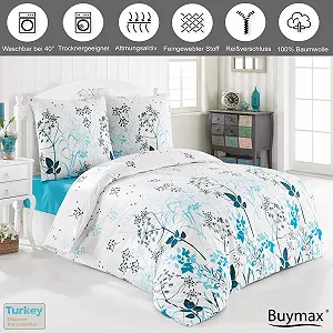 Постільна білизна Buymax® 135 х 200 см 4 предмети 100% Бавовна Renforcé Oeko-Tex На блискавці synthetic.ua - Фото 1