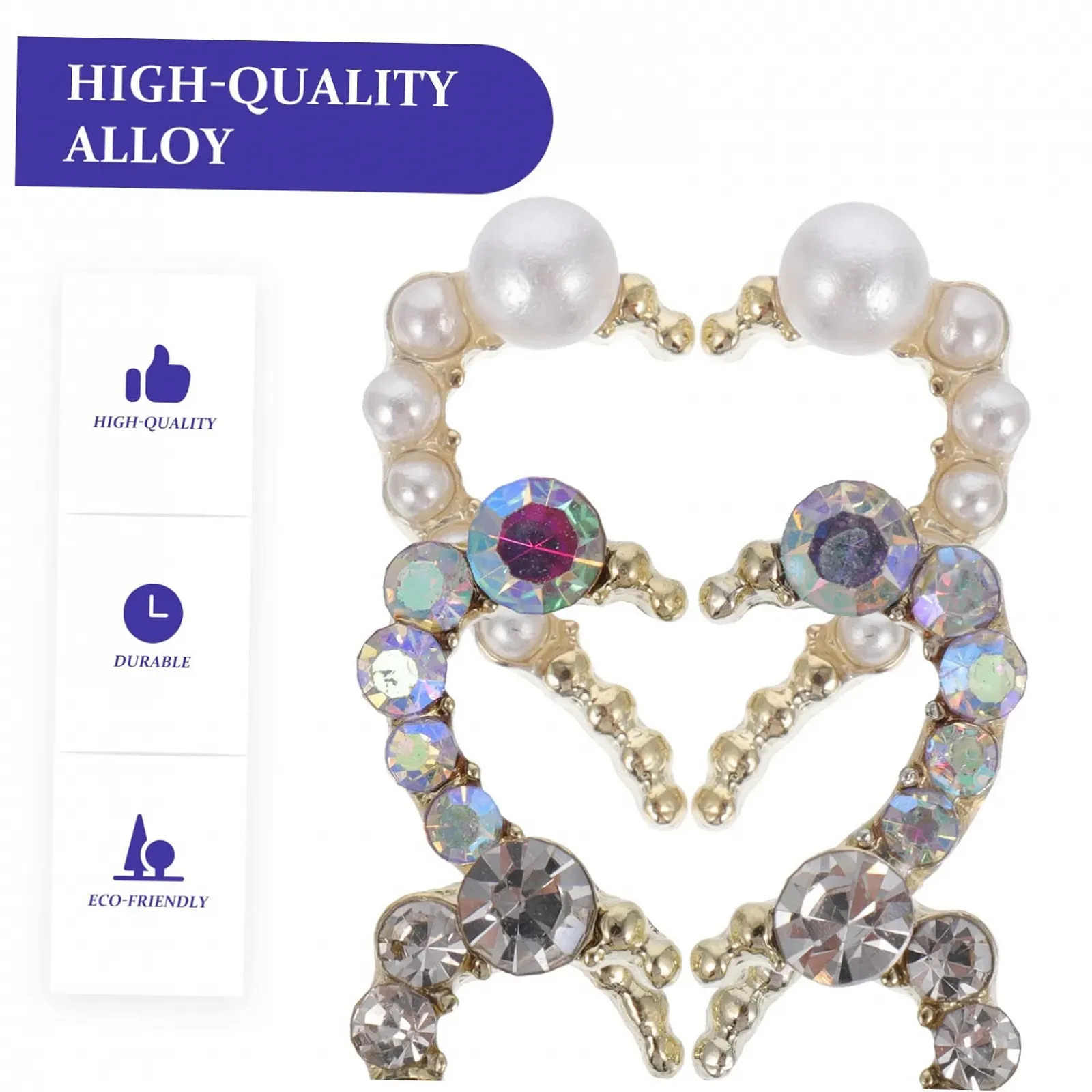 Прикраса для нігтів у формі серця WOONEKY ., фото №8